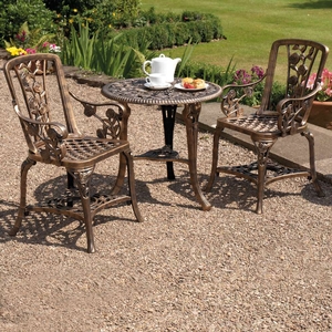 Three-Piece Rose Armchair Bistro Set