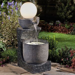 Serenity Bowl Water Feature with Globe Light