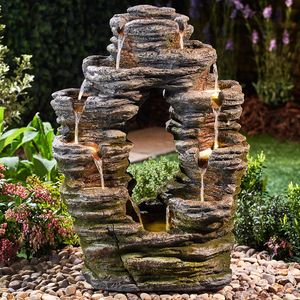 Serenity Double-Sided Rock Cascade Water Feature