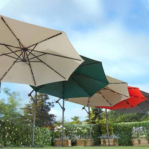 Solar LED Cantilever Parasol with Cover