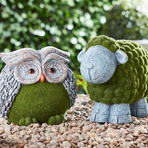 Garden Gear Flocked Effect Garden Ornaments