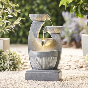 Four-Tier Cascading Bowl Water Feature