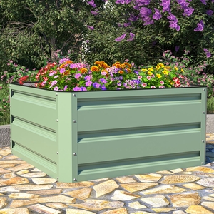 Garden Life Metal Raised Garden Bed - Sage Green