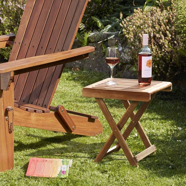 Garden Gear Acacia Folding Side Table
