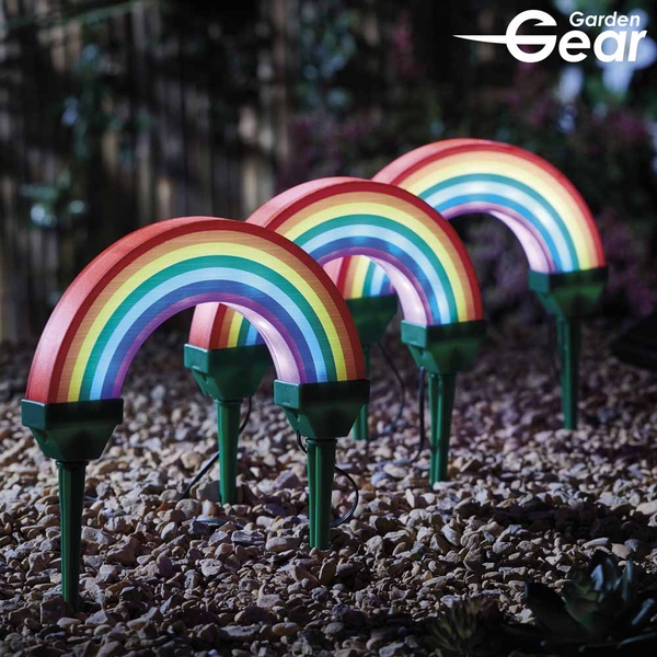 Garden Gear Set of 3 Solar Rainbow Lights