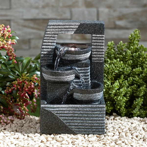 Serenity Table-Top Cascading Bowl Tower Water Feature
