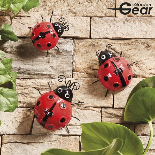 Garden Gear Set of 3 Metal Ladybirds