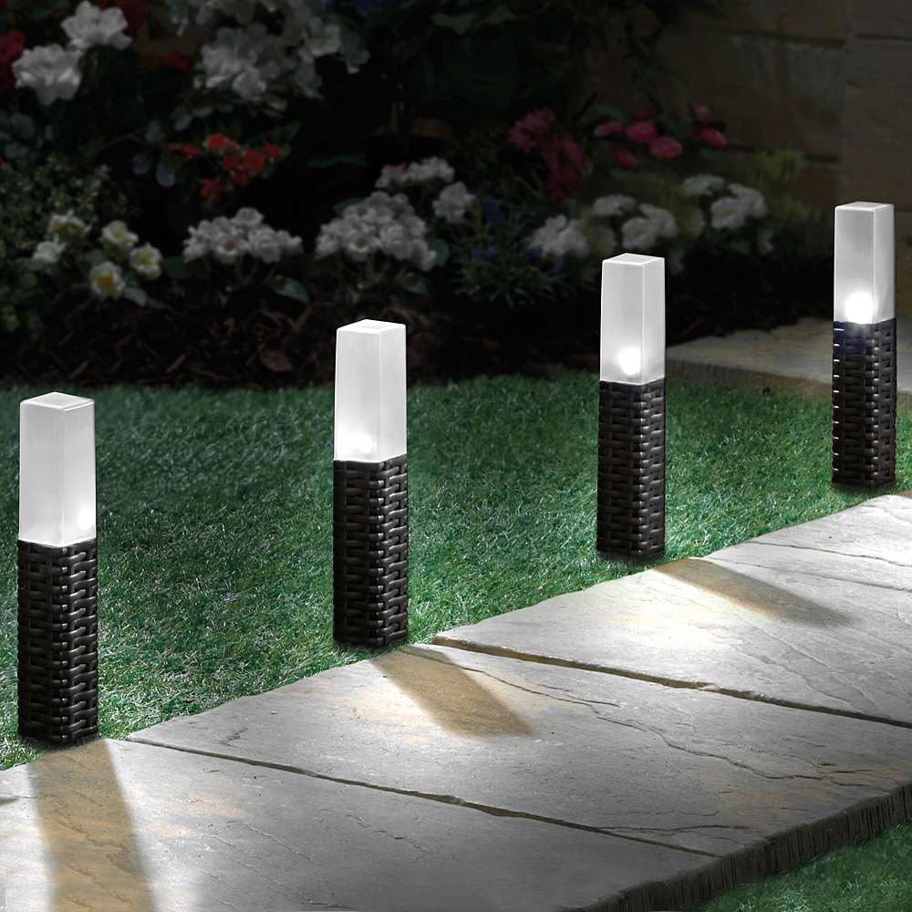 Rattan Solar Stake Lights | Garden Gear