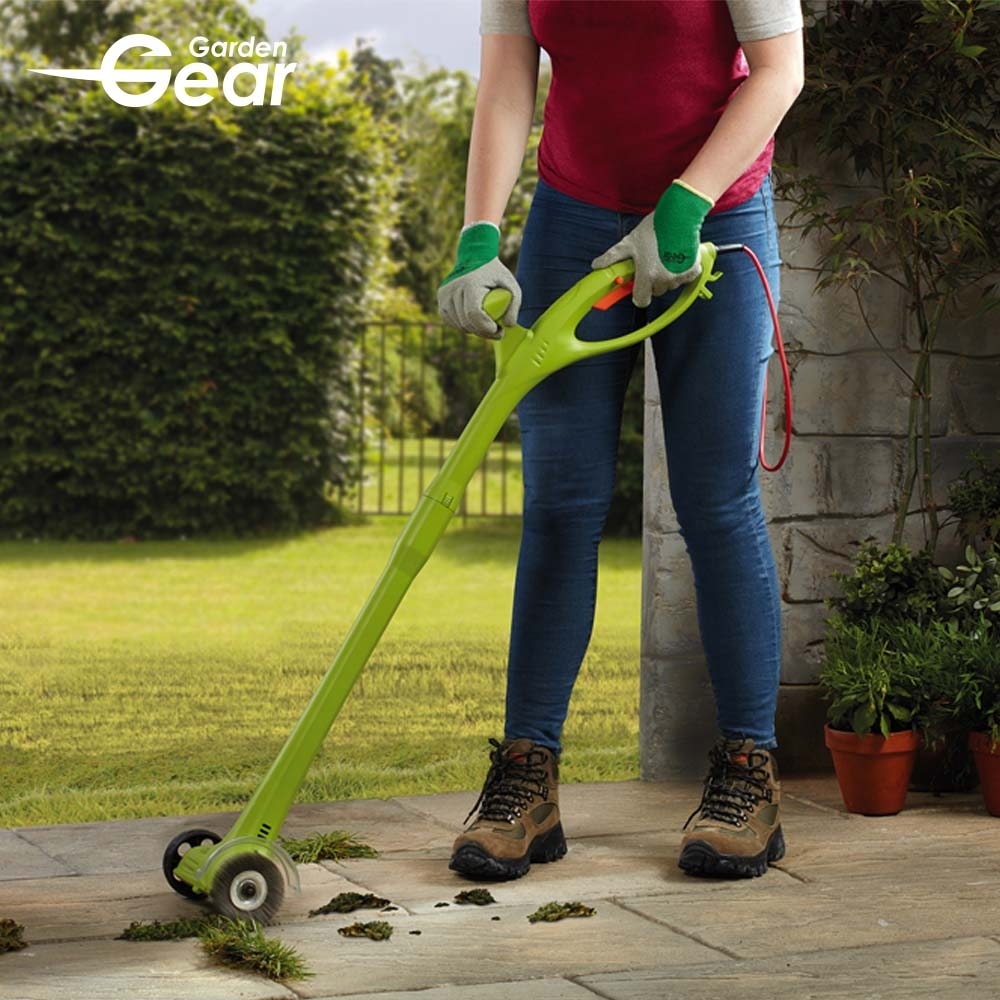 Image of Garden gear weed sweeper with solar-powered motor